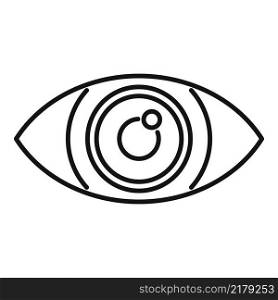 Angry eye icon outline vector. Optical lens. Look vision. Angry eye icon outline vector. Optical lens