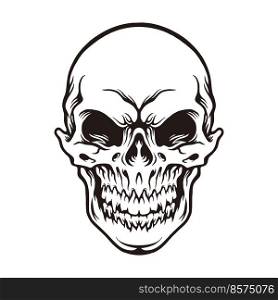 Angry Head Skull Silhouette Vector illustrations for your work Logo, mascot merchandise t-shirt, stickers and Label designs, poster, greeting cards advertising business company or brands.