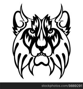 Angry Lion animal Head Black and White Sign. Vector T-shirt Design stylized.. Lion Head Vector T-shirt Design stylized.