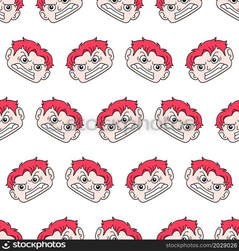 angry man repeat pattern 
