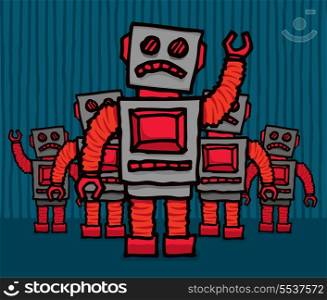 Angry robot mob