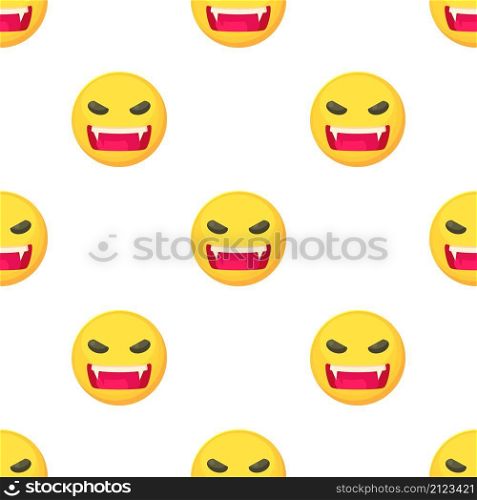 Angry smiley pattern seamless background texture repeat wallpaper geometric vector. Angry smiley pattern seamless vector