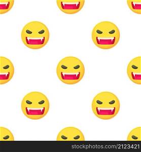 Angry smiley pattern seamless background texture repeat wallpaper geometric vector. Angry smiley pattern seamless vector