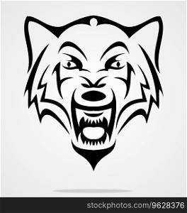 Angry wolf tribal Royalty Free Vector Image