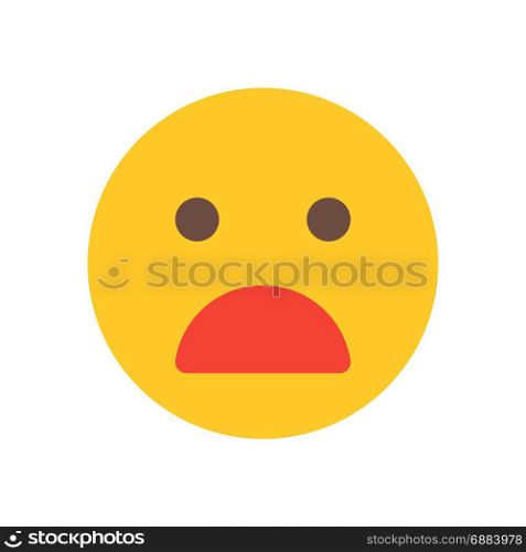 anguished emoji, icon on isolated background,