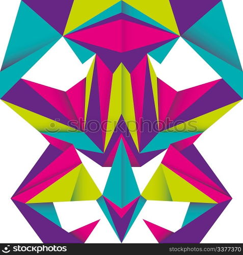 Angular abstraction with colorful objects