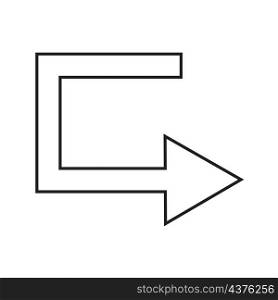 Angular arrow icon. Corner element. Outline sign. Simple art design. Business concept. Vector illustration. Stock image. EPS 10.. Angular arrow icon. Corner element. Outline sign. Simple art design. Business concept. Vector illustration. Stock image.