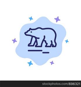 Animal, Bear, Polar, Canada Blue Icon on Abstract Cloud Background