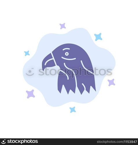 Animal, Bird, Eagle, Usa Blue Icon on Abstract Cloud Background