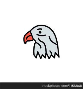 Animal, Bird, Eagle, Usa Business Logo Template. Flat Color