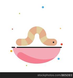 Animal, Bug, Insect, Snake Abstract Flat Color Icon Template