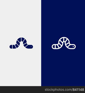 Animal, Bug, Insect, Snake Line and Glyph Solid icon Blue banner Line and Glyph Solid icon Blue banner