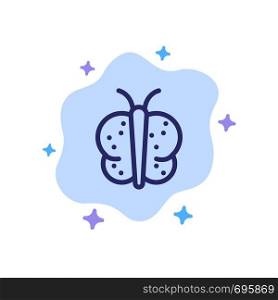 Animal, Butterfly, Easter, Nature Blue Icon on Abstract Cloud Background