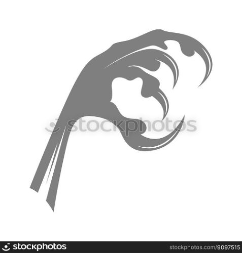 Animal claw icon logo design illustration