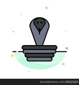 Animal, Cobra, India, King Abstract Flat Color Icon Template