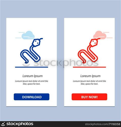 Animal, Cobra, India, King Blue and Red Download and Buy Now web Widget Card Template