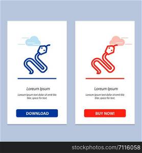 Animal, Cobra, India, King Blue and Red Download and Buy Now web Widget Card Template