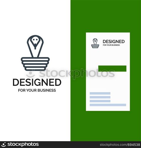 Animal, Cobra, India, King Grey Logo Design and Business Card Template