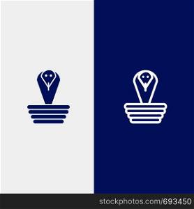 Animal, Cobra, India, King Line and Glyph Solid icon Blue banner Line and Glyph Solid icon Blue banner