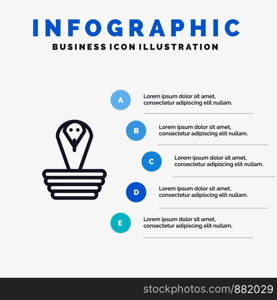 Animal, Cobra, India, King Line icon with 5 steps presentation infographics Background