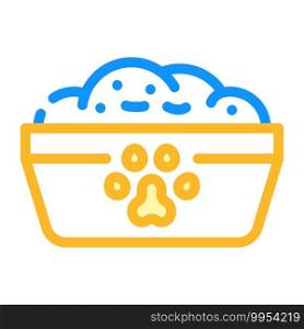animal food bowl color icon vector. animal food bowl sign. isolated symbol illustration. animal food bowl color icon vector illustration