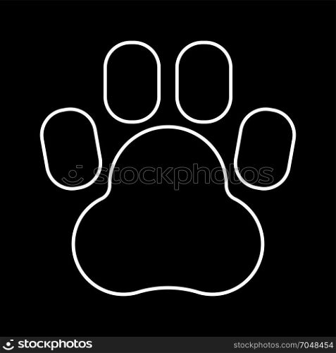 Animal footprint icon .