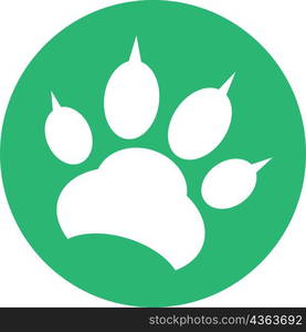 Animal footprint icon sign design