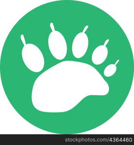 Animal footprint icon sign design