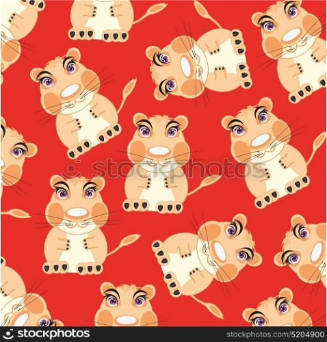 Animal hamster pattern. Animal hamster on red background is insulated