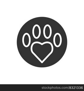 Animal hospital black glyph icon. Keep pet healthy. Caring for animals in shelter. Volunteer program. Pet adoption. Silhouette symbol on white space. Solid pictogram. Vector isolated illustration. Animal hospital black glyph icon