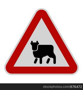 Animal icon. Flat illustration of road animal icon for web.. Animal icon, flat style.