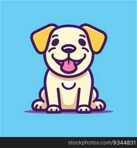 Animal illustration with cute little dog