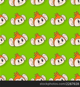 animal monkey cute seamless repeat pattern
