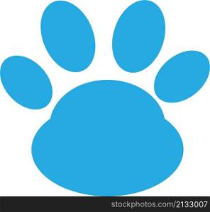 Animal paw print icon sign design