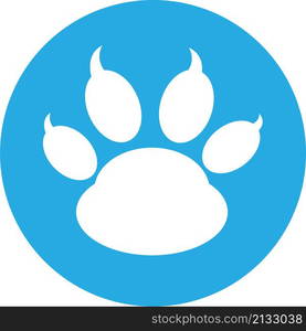 Animal paw print icon sign design