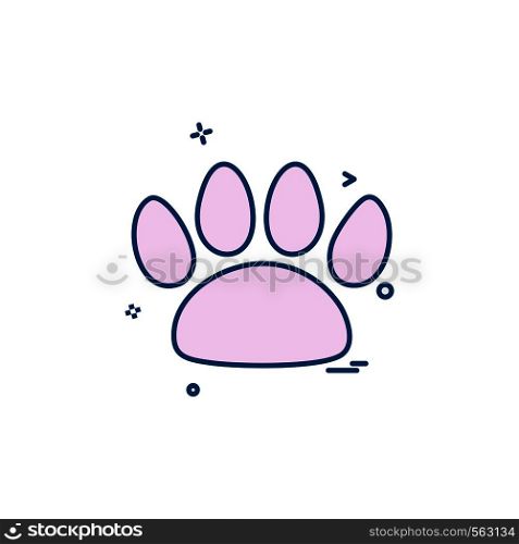 Animal paws icon design vector