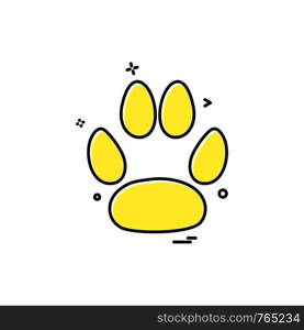 Animal paws icon design vector