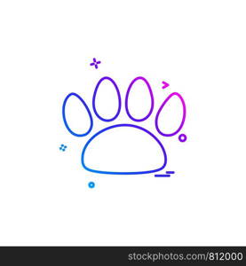 Animal paws icon design vector