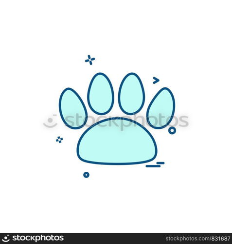 Animal paws icon design vector