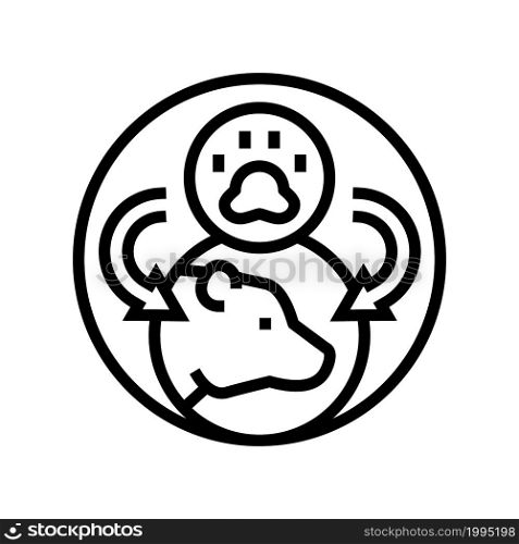 animal population ecology line icon vector. animal population ecology sign. isolated contour symbol black illustration. animal population ecology line icon vector illustration