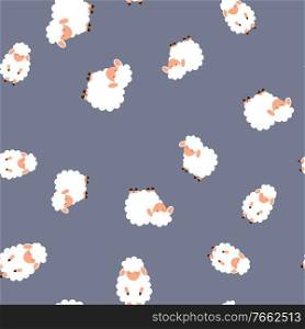 Animal seamless pattern background with sheep. Vector illustration. Animal seamless pattern background with sheep. Vector illustration EPS10