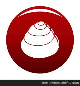 Animal shell icon. Simple illustration of animal shell vector icon for any design red. Animal shell icon vector red