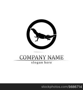 animal vector lizard salamander gecko crocodile and reptiles design logo