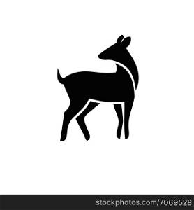 Animal Wild deer logo sign, Hand drawn design for nature park emblem. Decorative monochrome vector illustration of elk, best simple deer logo vector