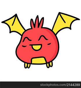 animal with bat wings with funny face