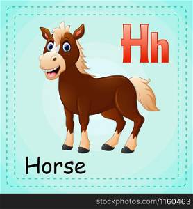 Animals alphabet: H is for Horse