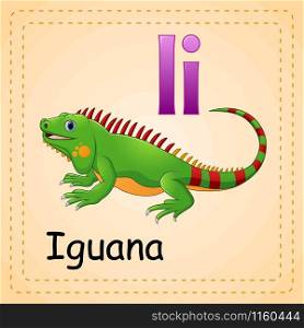 Animals alphabet: I is for Iguana