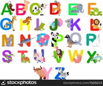 Animals alphabet set