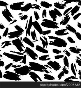 Animals skin wallpaper. Hand drawn artistic brush seamless pattern. Vector illustration. Abstract black ink repeating on white background.. Animals skin wallpaper. Hand drawn artistic brush seamless pattern.
