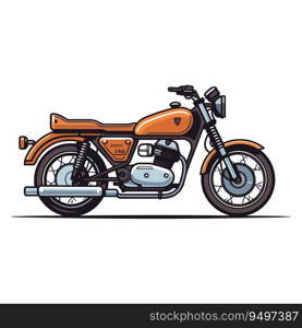 Animated Motorbike Vector in Cartoon Style